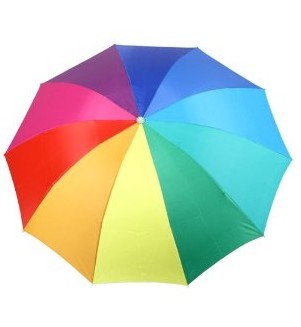 天堂伞超强防晒防紫外线遮阳伞银胶彩虹伞 三折39元包邮
