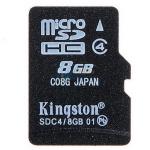 金士顿 Kingston 8G Class4 TF micro SD存储卡 39.9元包邮赠读卡器